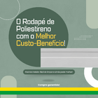 Rodapé De Poliestireno 20cm De Altura Branco Frisado POR METR