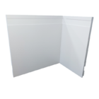 Rodapé De Poliestireno 20cm De Altura Branco Frisado POR METR