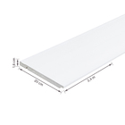 Rodapé de Poliestireno Branco 505 Moderna com Friso 20x240cm Santa Luzia