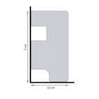 Rodapé de Poliestireno Branco 466 3x240cm Santa Luzia