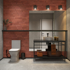 Rodapé de Poliestireno Preto 3466 3x240cm Santa Luzia