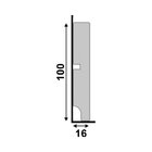 Rodapé De Poliestireno 547 Branco 10cm Santa Luzia