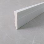 Rodapé De Poliestireno 7cm Branco Frisado - 2,4 Metros