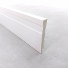 Rodapé De Poliestireno 7cm Branco Frisado - 2,4 Metros