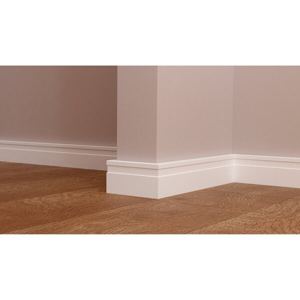 Rodapé De Poliestireno 7cm X 15mm X 2,40m Frisado Nfr Rodapés