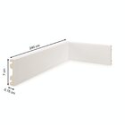 Rodapé De Poliestireno 7cmx15mmx2,40m Liso Nfr   Branco Liso