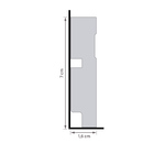 Rodapé de Poliestireno Branco 456 7x240cm Santa Luzia