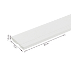 Rodapé de Poliestireno Branco Coleção LEV 7x240cm Santa Luzia