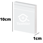 Rodapé De Poliestireno Arquitech Slim 10cm Branco Barra 2,4m