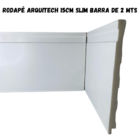 Rodapé De Poliestireno Arquitech Slim 15cm Branco Barra 2 M