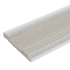 Rodapé De Poliestireno Branco Com Friso 240x10cm