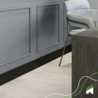 Rodapé De Poliestireno Com Friso Frisasado Resistente À Umida