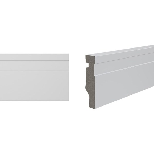 Rodapé De Poliestireno Durafloor Maxx M-01 Branco 7cm X 16mm