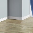 Rodapé de poliestireno EspaçoFloor frisado branco 10cm x 15mm