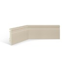 Rodapé de poliestireno EspaçoFloor frisado creme 10cm x 15mm