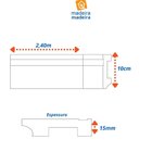 Rodapé De Poliestireno Frisado 10cmx15mmx240cm Pixrevestiment