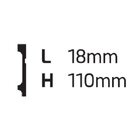 Rodapé De Poliestireno Frisado 11cm X 2,44m Rende 2,44 Metros