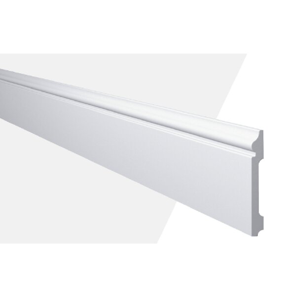 Rodapé De Poliestireno Frisado 12cmx2,44m Rende 2,44mmd12 Gar