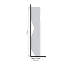 Rodapé de Poliestireno Branco Frisado B 72 RP/ P 7x220cm Bellitas