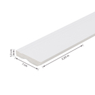 Rodapé de Poliestireno Branco Frisado B 72 RP/ P 7x220cm Bellitas