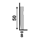 Rodapé De Poliestireno Lev52 Branco 05cm Santa Luzia