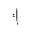 Rodapé De Poliestireno Lev52 Branco 05cm Santa Luzia