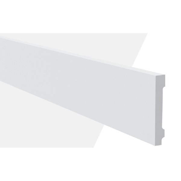 Rodapé De Poliestireno Liso 11cm X 2,44m Rende 2,44 Metros Ml
