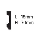 Rodapé De Poliestireno Liso 7cmx2,44m Rende 2,44mml7 Gart  Br