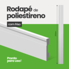 Rodapé De Poliestireno Pvc Com Friso Reforçado Resistente Imp