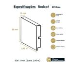 Rodapé De Poliestireno Santa Luzia Moderna 473 Branco 5cm X 1