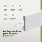 Rodapé De Poliestireno Sem Friso Liso Resistente À Umidade Al