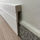 Rodapé De Poliestireno Sobrepor 13cm Branco Barra 2 Metros