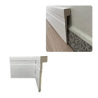 Rodapé De Poliestireno Sobrepor 13cm Branco Barra 2 Metros