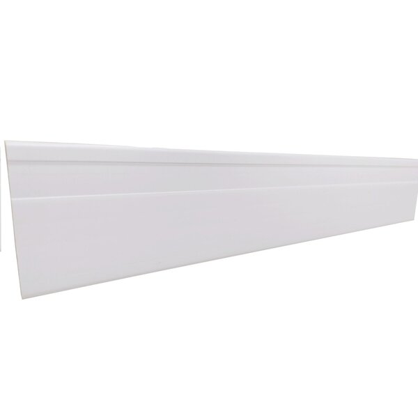 Rodapé De Pvc 7cmx15mmx2,40m - Caixa Com 6 Barra(s) - Branco