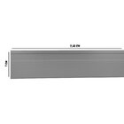 Rodapé De Pvc 7cmx15mmx2,40m - Caixa Com 6 Barra(s) - Cinza