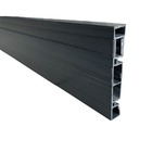 Rodapé De Pvc Cinza 10cm Barra De 2 Metros Real Pvc