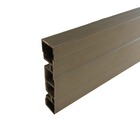 Rodapé De Pvc Mogno 7cm Barra De 2 Metros Real Pvc