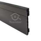 Rodapé De Pvc Plasbil Nobre 10cm Preto Relevo Barra 2,4m