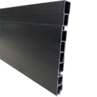 Rodapé De Pvc Preto 15cm Barra De 2 M Real Pvc