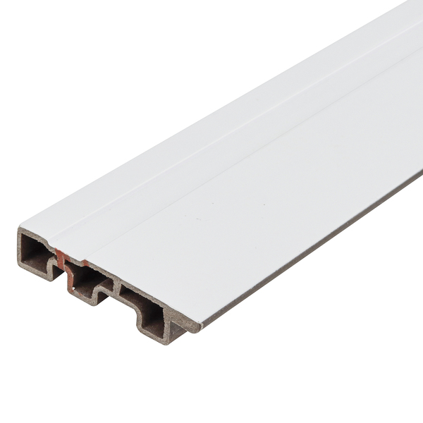 Rodapé de WPC Laca Branco Frisado 1,5x7x240cm Ecovale