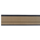 Rodapé de WPC Laca Preto Frisado 1,8x15x240cm Ecovale