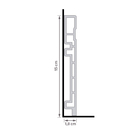 Rodapé de WPC Laca Branco Frisado 1,8x15x240cm Ecovale