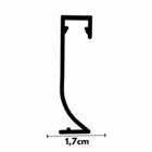 Rodapé Embutido 6,5cm Tipo L Alumínio Branco - 3 Metros