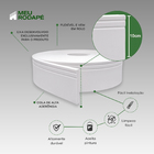 Rodapé Eva Autocolante Flexível 10cm X 1cm - 44 Metros Ref Rp