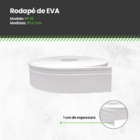 Rodapé Eva Autocolante Flexível 10x1cm - 30 Metros