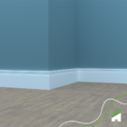 Rodapé Eva Autocolante Flexível 10x1cm - 30 Metros