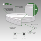 Rodapé Eva Autocolante Flexível 5cm X 1cm - 35 Metros Ref Rp07