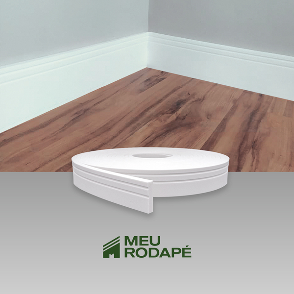 Rodapé Eva Autocolante Flexível 5cm X 1cm - 35 Metros Ref Rp07