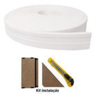 Rodapé Eva Flexível Autocolante Moldura 5cm X 1cm - 10 Mts