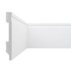 Rodapé Frisado Em Poliestireno Floort 10cm X 15mm Branco